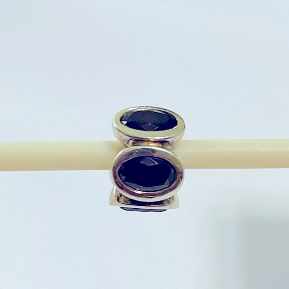 Pandora Dark Purple Oval Lights Charm - Picture 1 of 4